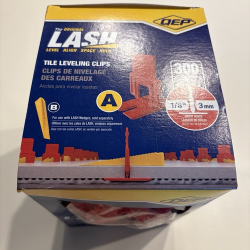 QEP LASH 300 Clips Flat Floor And Wall Tile Leveling Part A 1/8" 3mm NEW - Picture 6 of 7