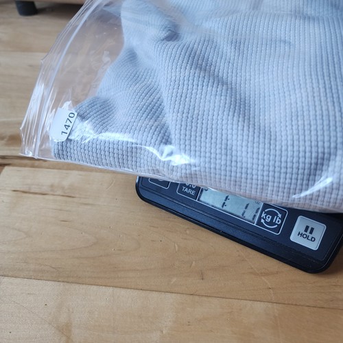 Comfrt Men's Waffle Knit Lounge Long Sleeve Crew Neck Fog White Gray - Picture 7 of 7