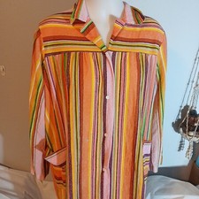Vintage 60's-70's Katz Robe House Coat Nightgown Sleep Dress Long w/Pockets
