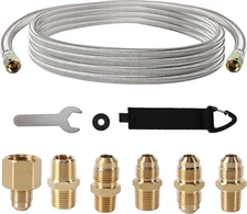 24 FT Propane Hose Extension High Pressure Braided Propane Hose Propane Gas Lin