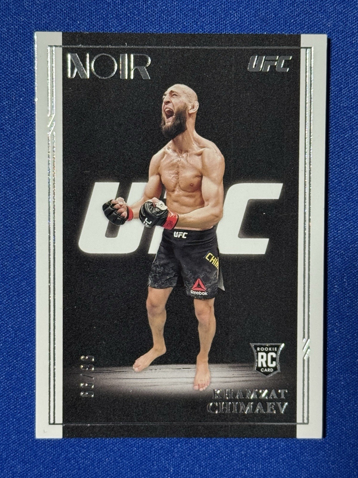 Khamzat Chimaev (RC) 2021 Panini Chronicles Noir UFC #334 /99
