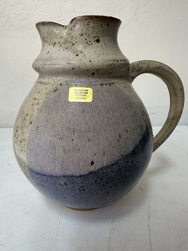 Franz Kriwanek Silverton Colorado Blue Drop Vase Mountain Studio Pottery MCM - Picture 2 of 4