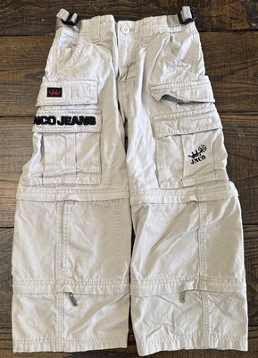 Vintage 90s JNCO Jeans Extremes Army Twill Khaki Cargo Zip