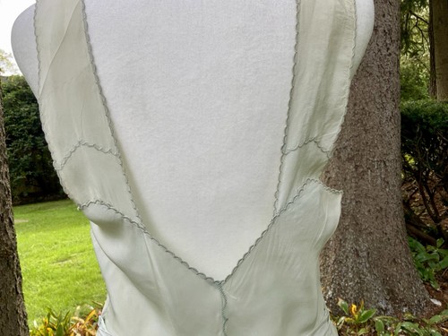 1940s Silk Nightgown Embroideredc - Vintage Lingerie Silk - Picture 8 of 13