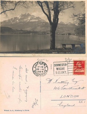 Alte Postkarte - Luzern Blick auf den Pilatus Schweiz ECHTFOTO VERSCHICKT