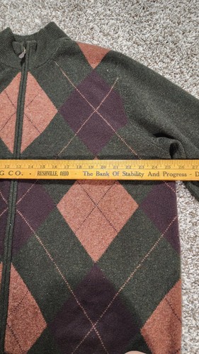 Brooks Brothers Green Brown Argyle Men Sweater 100% Scottish Lambswool  Size XL - Picture 10 of 12