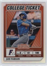 2022 Panini Elite Extra Edition College Tickets Optic Holo Prizm Jud Fabian 0o2b