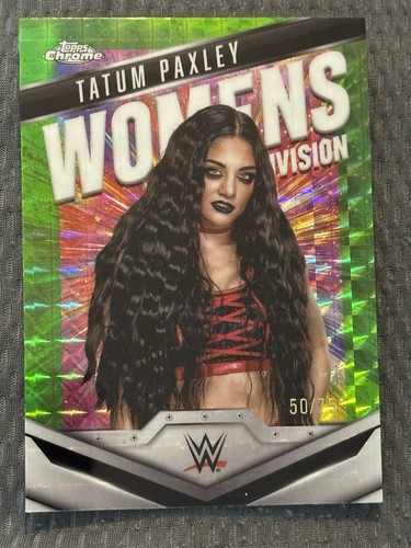 2025 Topps Chrome WWE TATUM PAXLEY Womens Division Neon Green Geometric /75