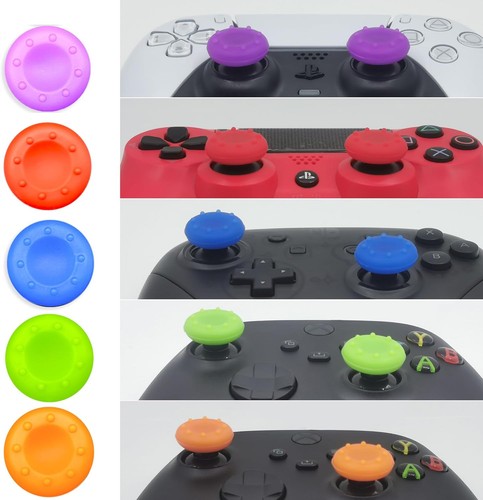 Empuñaduras y anillos para pulgar ZHI-NYLLDJS 30 piezas para controladores PS5/4 Xbox Switch Pro - Imagen 3 de 3