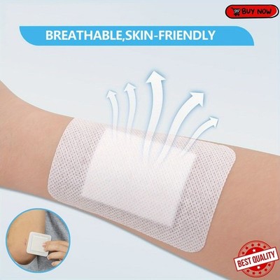 50PCS Large Wound Bandages Non-Woven Adhesive First Aid 6x7cm New