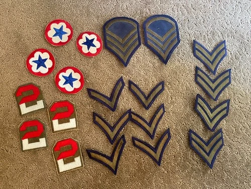Original WW2 US Army Patches Lot of 20 Military Patches
