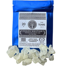 Pure Chios Mastiha Mastic Gum 20G Chaos Mastiha Large Greek Resin Tears for Ja