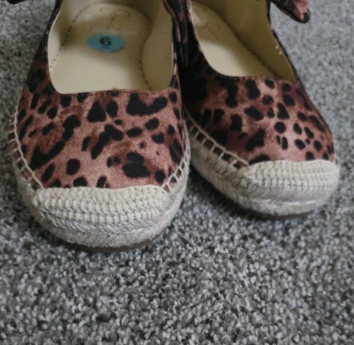 Neu ohne Etikett Jessica Simson Canvas Leopard Tiermotiv Espadrille flache Schuhe Größe 6  - Bild 7 von 8