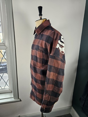 Palm Angels Check Shirt Medium EU 48 Brown & Black Cotton Overshirt Relaxed - Picture 12 of 20