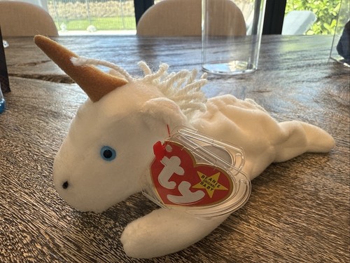 Ty Beanie Babies - Mystic White Unicorn 1994 **RAR, FEHLER** (Retired, Baby)🔥 - Bild 5 von 24