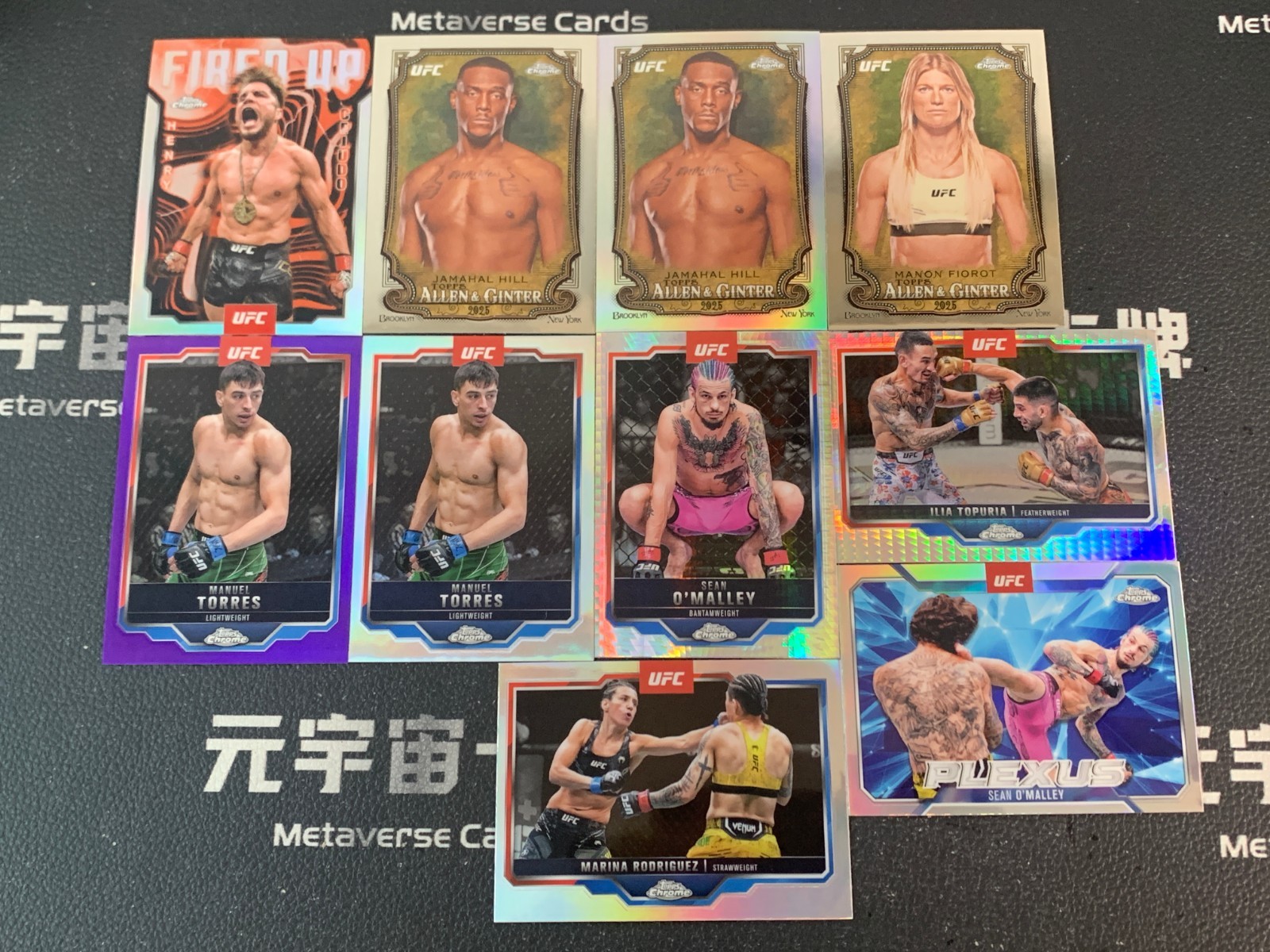 2025 Topps Chrome UFC Manuel Torres Sean O'Malley Purple Lot*10