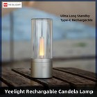 Candle Lamp Yellow LED Night Light Atmosphere Light Stepless Dimming for Bedroom