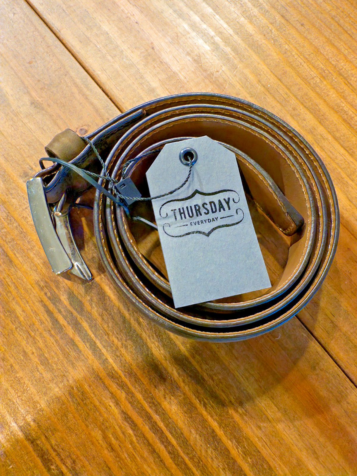 Men's Tobacco Brown Leather Belt - Classic Style - Size 32-image