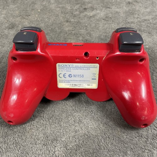 Oficial Sony PlayStation 3 PS3 DualShock3 Rojo Controlador Inalámbrico Lote de Trabajo Defectuoso - Imagen 4 de 10