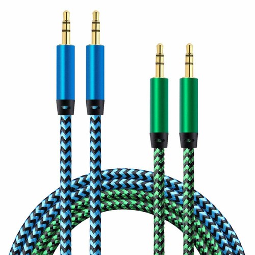 2PACK Aux Cord 3.5mm Male to Male Auxiliary Audio Cable For Car Headphone iPhone - Picture 16 of 17