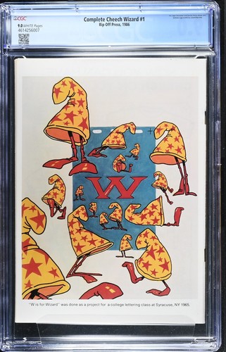1986 Complete Cheech Wizard #1 (Vaughn Bode cover) Rip Off Press (CGC 9.0) - Picture 2 of 3