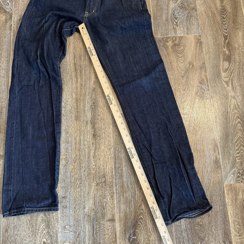 Uniqlo UJ Jeans Herren 32x34 Selvedge Denim Straight Leg S002 Japan Dark Wash - Bild 10 von 12