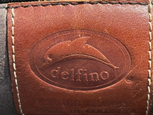Mochila Delfino Dos Tonos Cuero Marrón y Tostado - De Colección - Imagen 8 de 10