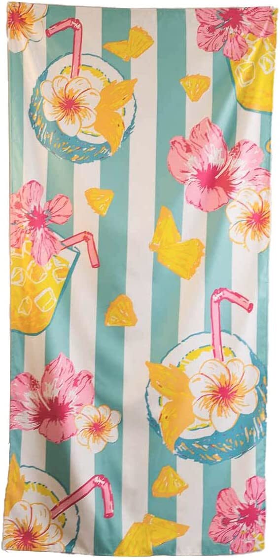 Пляжное полотенце Royal Standard из микрофибры 34х70, кокосовое Colada Aruba в полоску