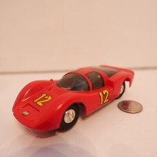 Vintage Eldon 1967 Red 12 Porsche Carrera 1:32 Slot Car  