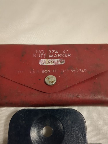 VINTAGE STANLEY No.374 -4" BUTT MARKER RED CASE MADE IN USA - Bild 2 von 4