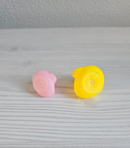 Mini Pink & Yellow Plastic Rubber Duckies Ducks Squeak 2ct - Picture 7 of 7