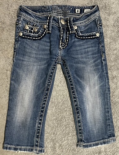 Miss Me Girls Size 8 Sunny Cropped Jeans, Capris
