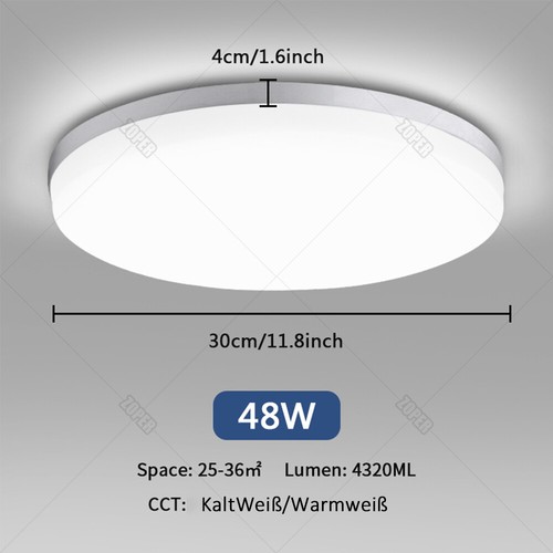 LED Deckenleuchte Deckenlampe Bad Badezimmer-Lampe Küche Flur lampe IP44 - Bild 19 von 19