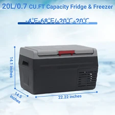 SMAD 12 Volt Car Refrigerator Portable Freezer 20L Camping Compressor Cooler