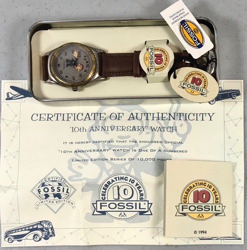 Fossil 10th Anniversary Limited Edition Watch - # 4,382 of 10,000 - New Battery - Picture 14 of 14