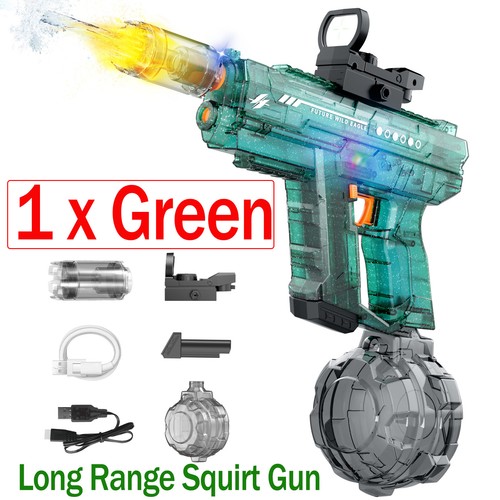 Electric Water Guns for Adults & Kids Uzi Water Squirt Gun Toy Long Range Pistol - Picture 15 of 21