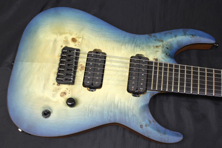 ギター Edwards E-HR7-FX/BM Aqua Burst Electric Guitar Edwards E-HR7-FX/BM Aqua Burst Burl Top 7