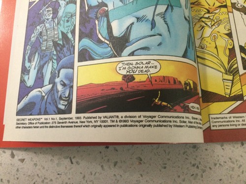 X-O Manowar Retribution TPB #1 & Secret weapon #1  VALIANT Comics 1993 Lot of 2 - Picture 11 of 13