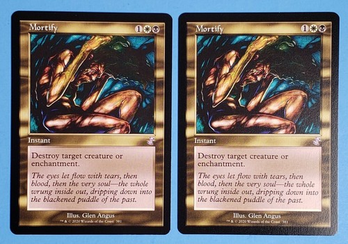 2x Mortify Instant Time Spiral Remastered Bonus 2020 Mtg Magic Card 381 - Picture 1 of 2