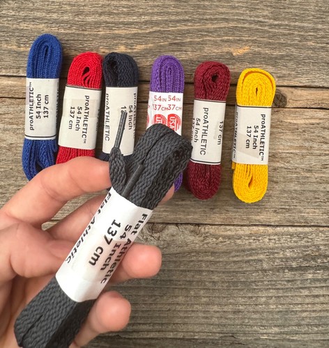 FLACHE Schnürsenkel 54" - ein Paar Sport Sneaker Schuh Spitzensaiten - strukturiertes Nylon - Bild 2 von 30