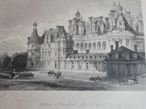Antique (c.1845) print - Chateau de Chambord - Loire - France - T Allom - Picture 2 of 2