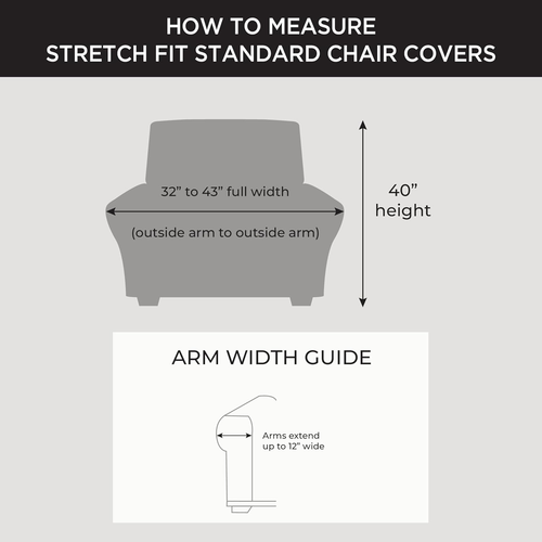 Surefit Stretch Pique 3-Piece - Chair Slipcover - Taupe - Picture 3 of 12