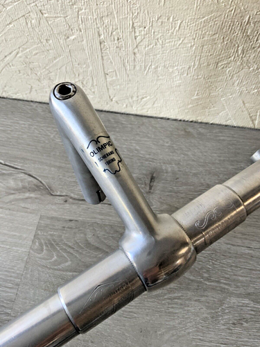 OLIMPIC SPRINTER DROP BARS 39 CM C TO C AND AERO STEM 100 MM 22.2 MM INSERT - Picture 3 of 7