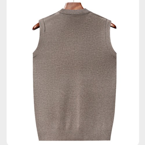 Men Knitted Tank Tops Vest Sleeveless Waistcoat Gilet Sweater Jumper Check - Picture 14 of 18