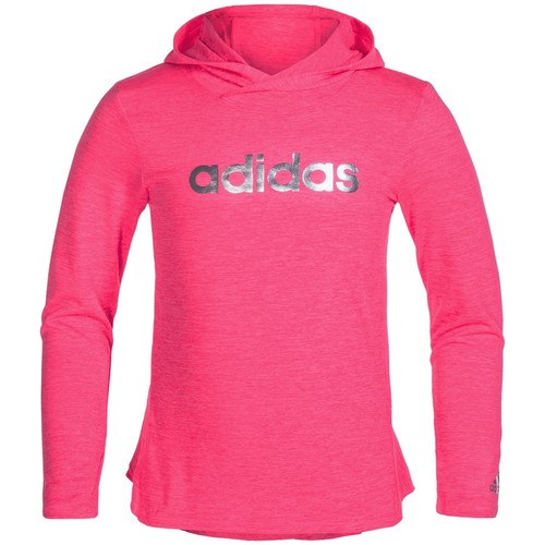 adidas Girls size 6X Hoodie Silver adidas Layered Ruffle Pick Black Heather/Pink - Picture 21 of 28