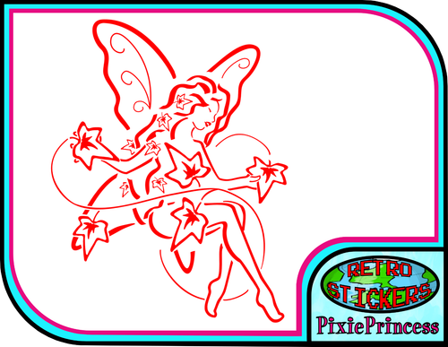 Pretty Fairy O Vinyl Sticker Laptop Mirror Car Truck Cute Wall Art Window - Picture 13 of 20