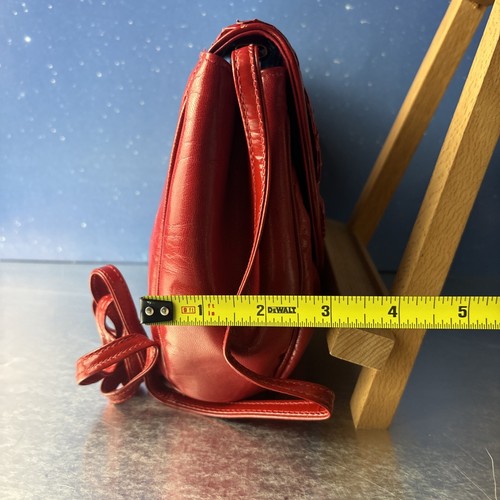 VINTAGE 1960s~Neiman Marcus Red Leather Shoulder Bag/Purse~Made in Italy~Bow - Picture 21 of 23