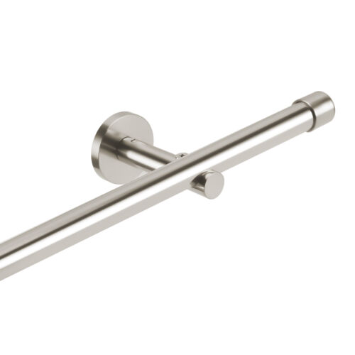 Gardinenstange Vorhangstange 20mm 1-läufig/2-läufig Edelstahl Design Metall DE - Bild 12 von 35