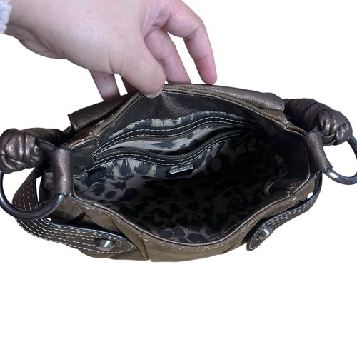 GUESS Vintage Gold Designer Women's Shoulder Bag Braided Straps Metal G logo - Picture 11 of 11