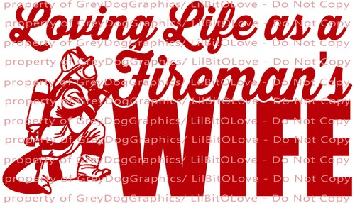 Calcomanía de vinilo Loving Life as a Fireman's Wife bombero bombero pegatina - Imagen 4 de 10